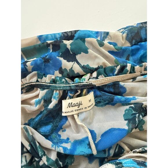 Maaji Mesh Cover up Short Dress Floral Print Size M NWT - Picture 3 of 4